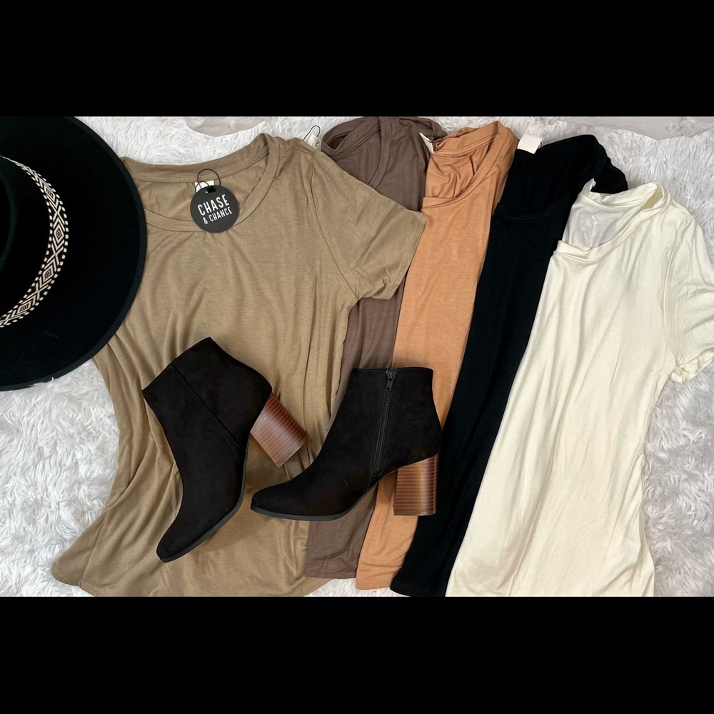 Bamboo flare bottom t shirt. Read description for sizes available!